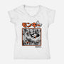 Monkey Paradise-Womens-V-Neck-Tee-Henrique Torres