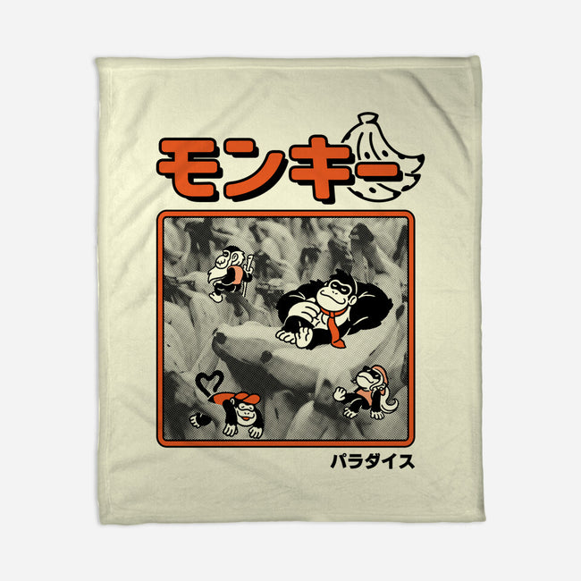 Monkey Paradise-None-Fleece-Blanket-Henrique Torres