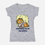 I'm At The Beach-Womens-V-Neck-Tee-nickzzarto