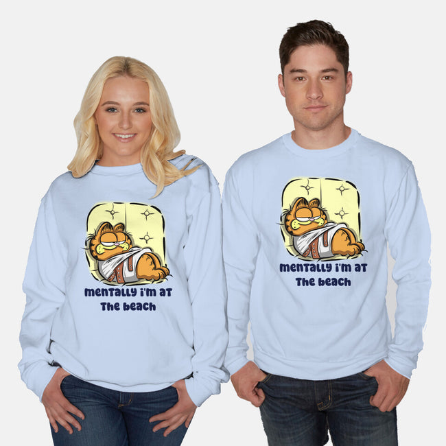 I'm At The Beach-Unisex-Crew Neck-Sweatshirt-nickzzarto