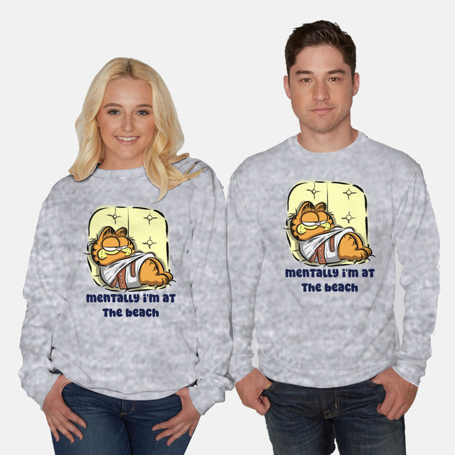 I'm At The Beach-Unisex-Crew Neck-Sweatshirt-nickzzarto