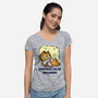 I'm At The Beach-Womens-V-Neck-Tee-nickzzarto