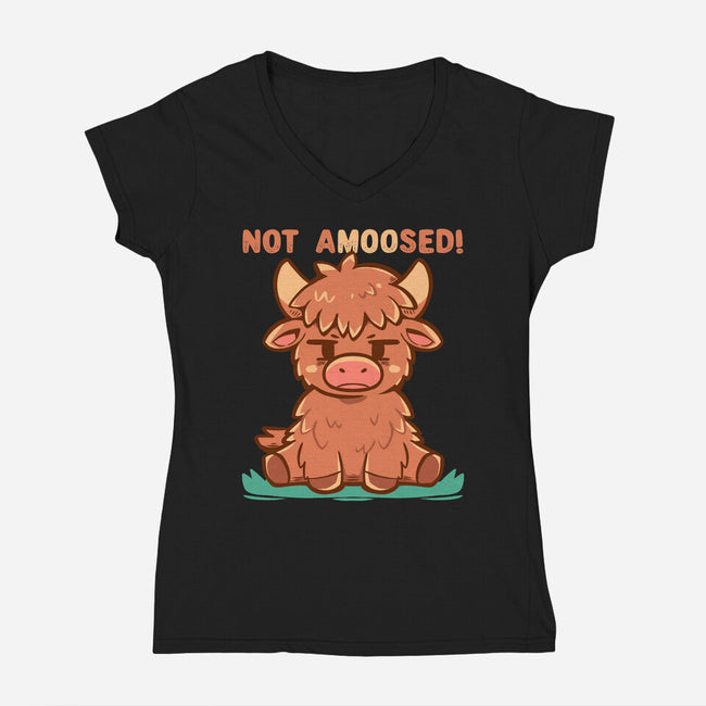 Not Amoosed Today-Womens-V-Neck-Tee-TechraNova