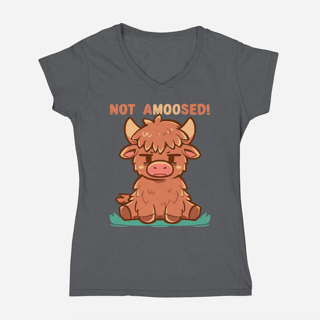 Not Amoosed Today-Womens-V-Neck-Tee-TechraNova