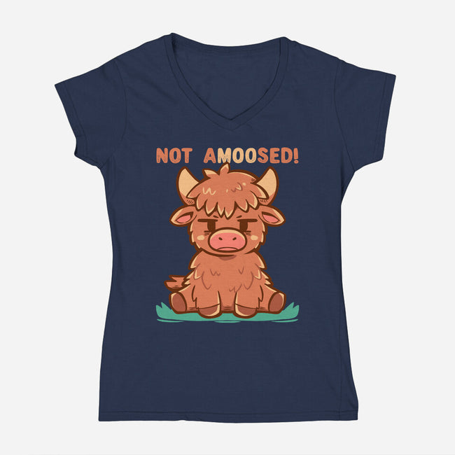 Not Amoosed Today-Womens-V-Neck-Tee-TechraNova