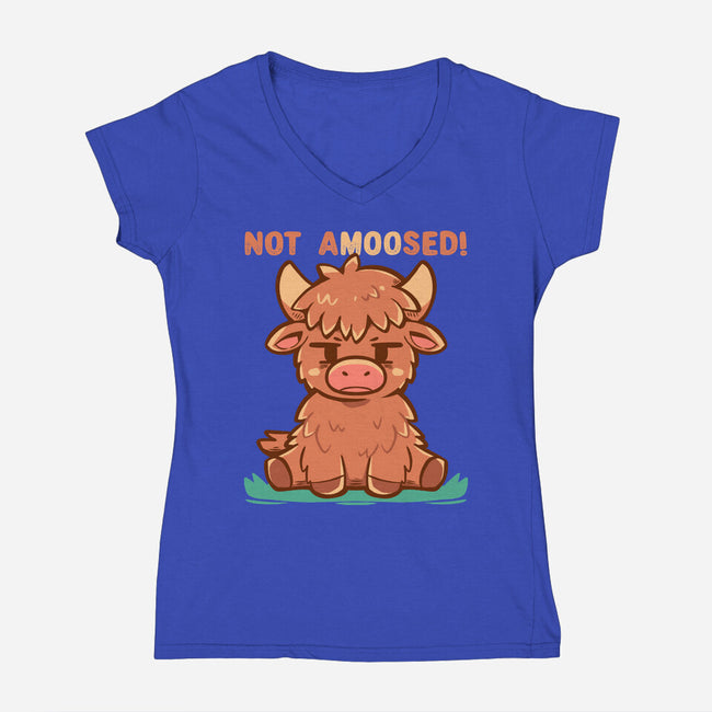Not Amoosed Today-Womens-V-Neck-Tee-TechraNova