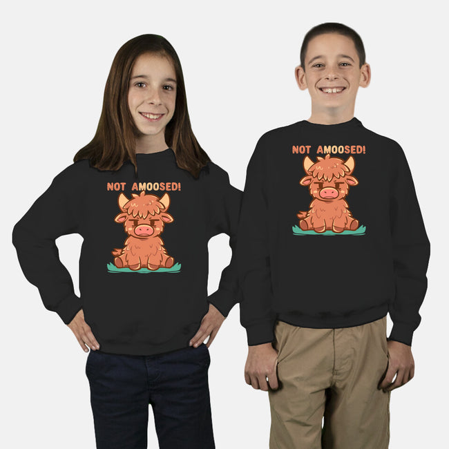 Not Amoosed Today-Youth-Crew Neck-Sweatshirt-TechraNova