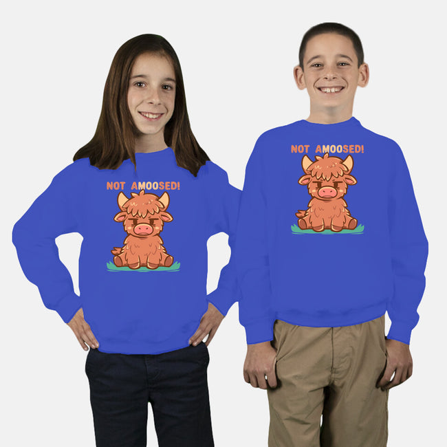 Not Amoosed Today-Youth-Crew Neck-Sweatshirt-TechraNova