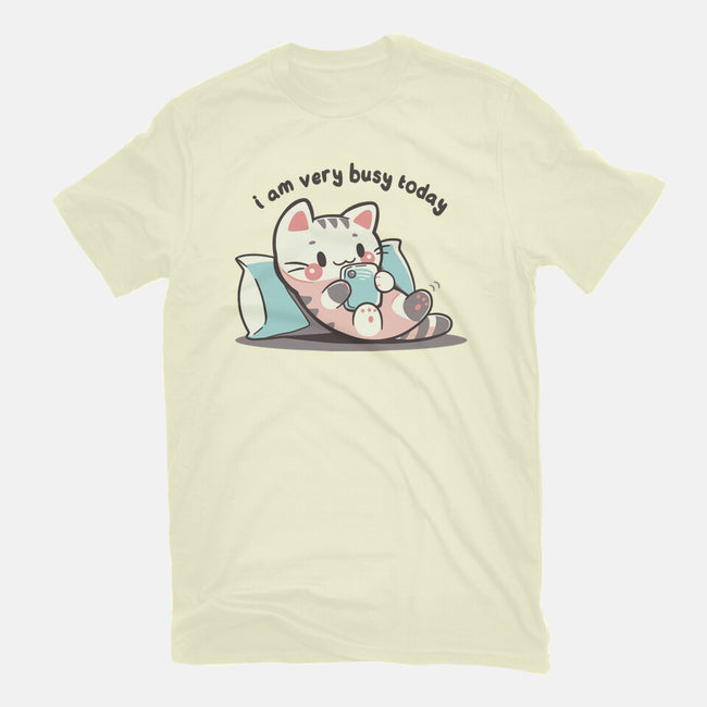 I Am Very Busy Today-Mens-Basic-Tee-TechraNova