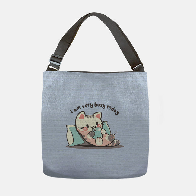 I Am Very Busy Today-None-Adjustable Tote-Bag-TechraNova