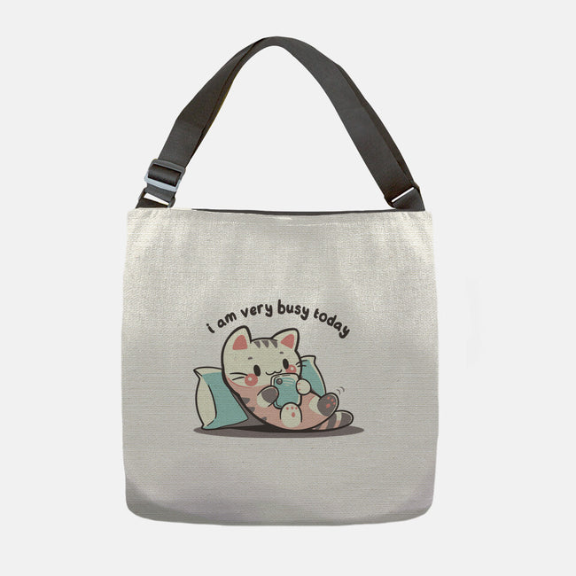 I Am Very Busy Today-None-Adjustable Tote-Bag-TechraNova
