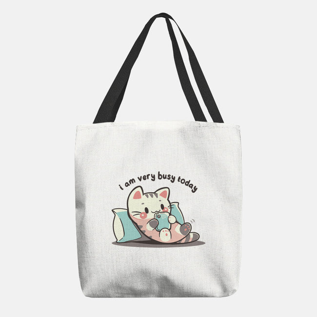 I Am Very Busy Today-None-Basic Tote-Bag-TechraNova
