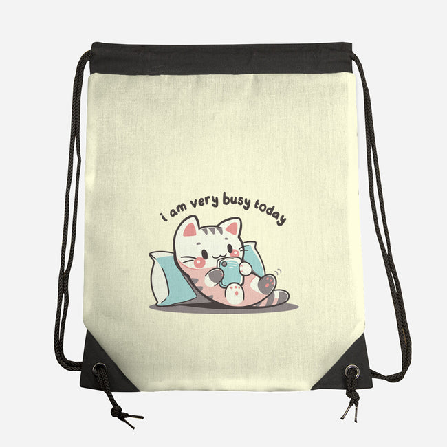 I Am Very Busy Today-None-Drawstring-Bag-TechraNova