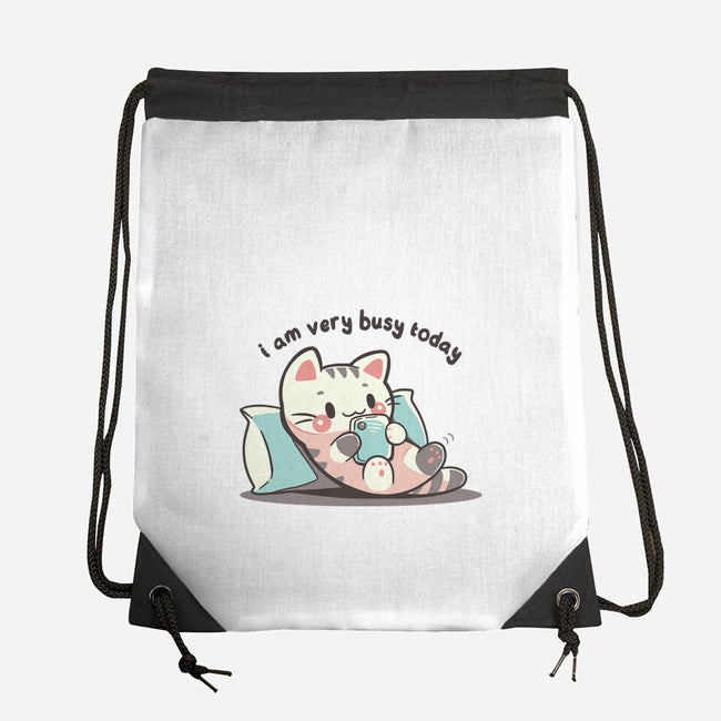 I Am Very Busy Today-None-Drawstring-Bag-TechraNova