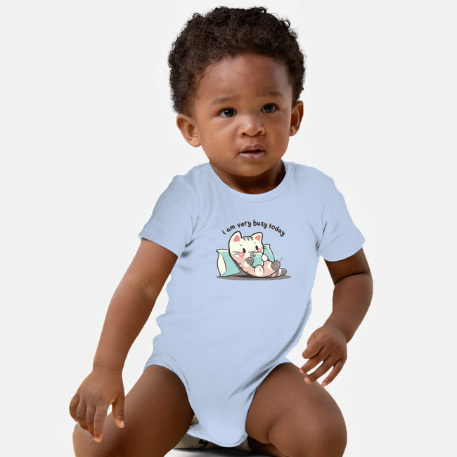 I Am Very Busy Today-Baby-Basic-Onesie-TechraNova