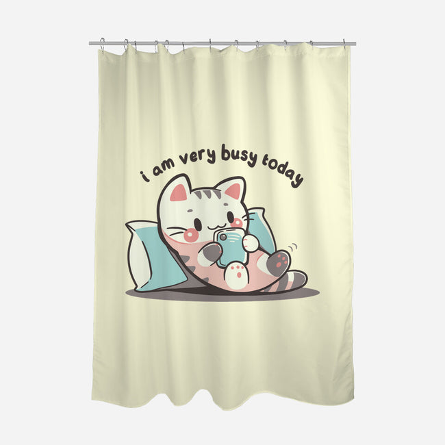 I Am Very Busy Today-None-Polyester-Shower Curtain-TechraNova