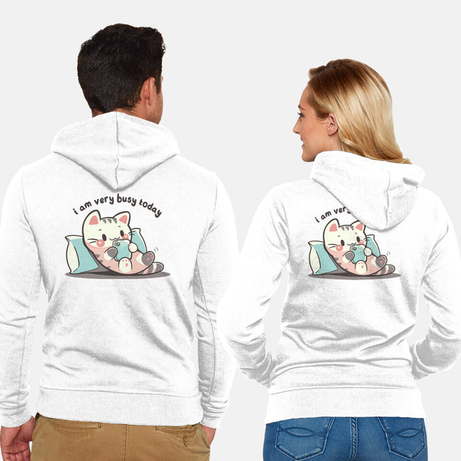 I Am Very Busy Today-Unisex-Zip-Up-Sweatshirt-TechraNova