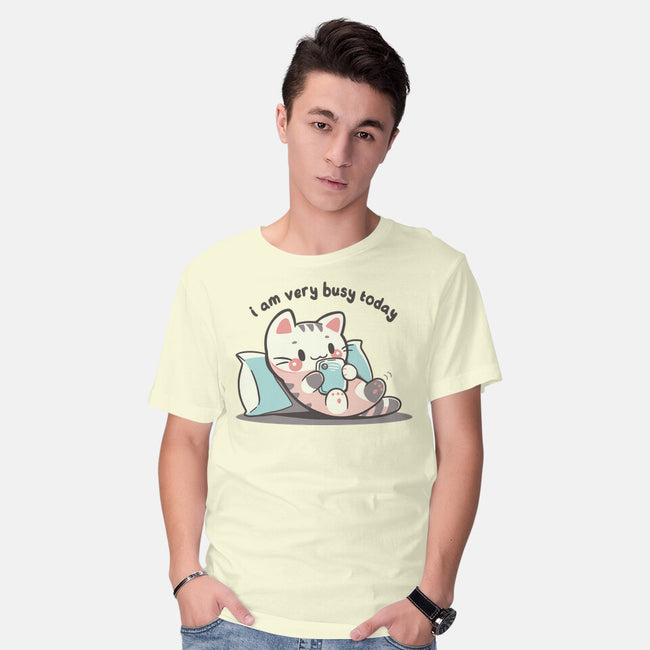 I Am Very Busy Today-Mens-Basic-Tee-TechraNova