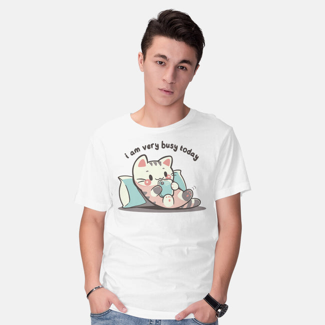 I Am Very Busy Today-Mens-Basic-Tee-TechraNova