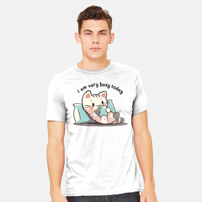 I Am Very Busy Today-Mens-Heavyweight-Tee-TechraNova