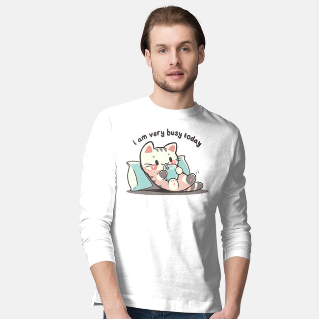 I Am Very Busy Today-Mens-Long Sleeved-Tee-TechraNova