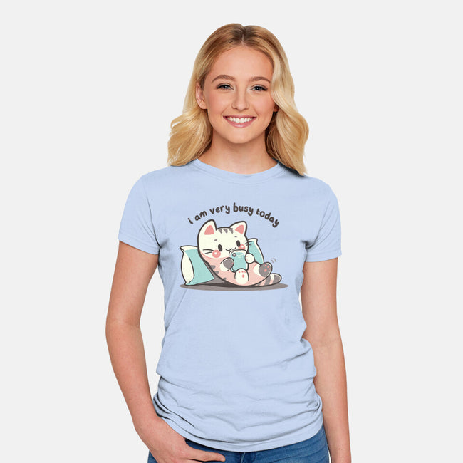 I Am Very Busy Today-Womens-Fitted-Tee-TechraNova
