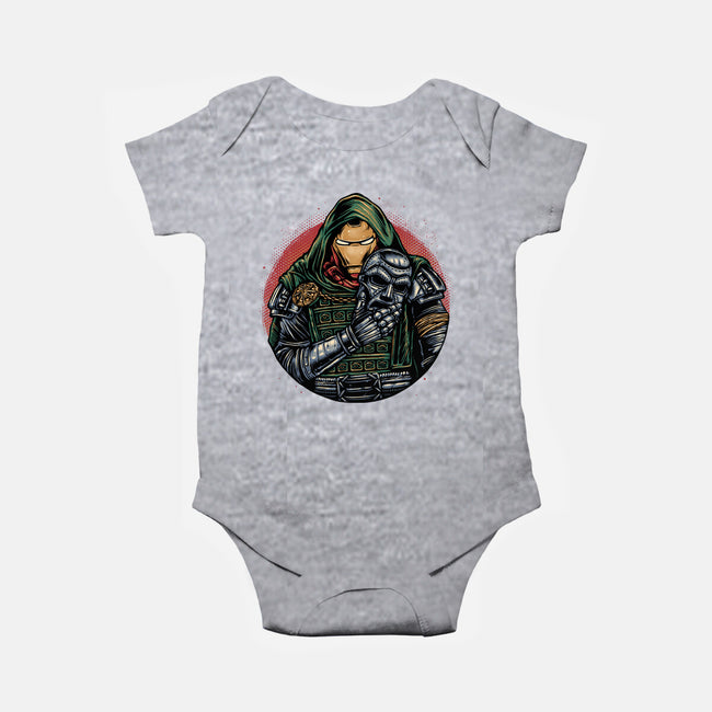 Iron Inside-Baby-Basic-Onesie-glitchygorilla