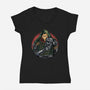 Iron Inside-Womens-V-Neck-Tee-glitchygorilla