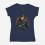 Iron Inside-Womens-V-Neck-Tee-glitchygorilla