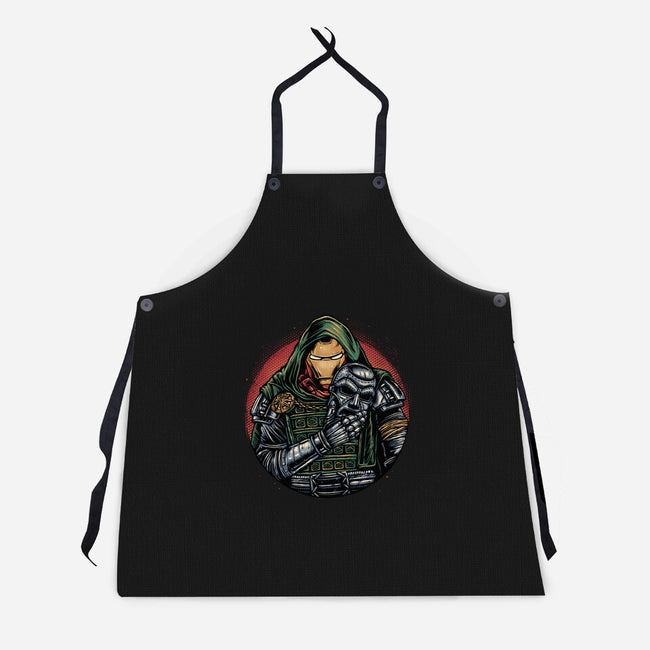 Iron Inside-Unisex-Kitchen-Apron-glitchygorilla