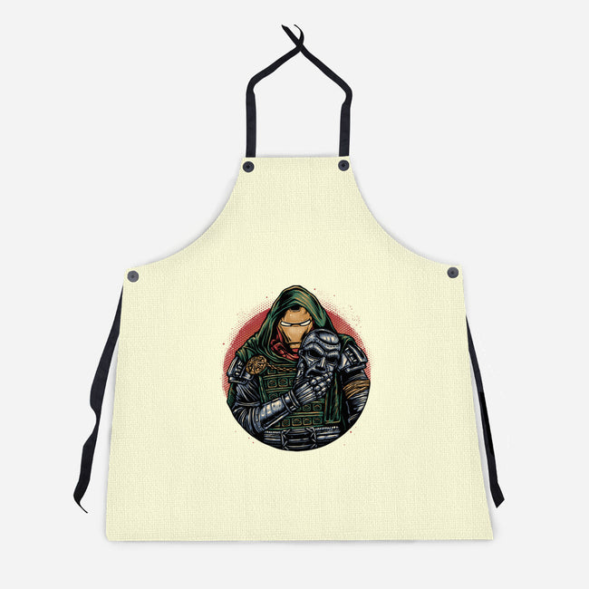 Iron Inside-Unisex-Kitchen-Apron-glitchygorilla