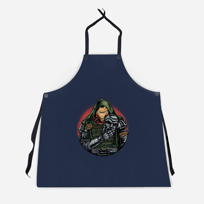 Iron Inside-Unisex-Kitchen-Apron-glitchygorilla
