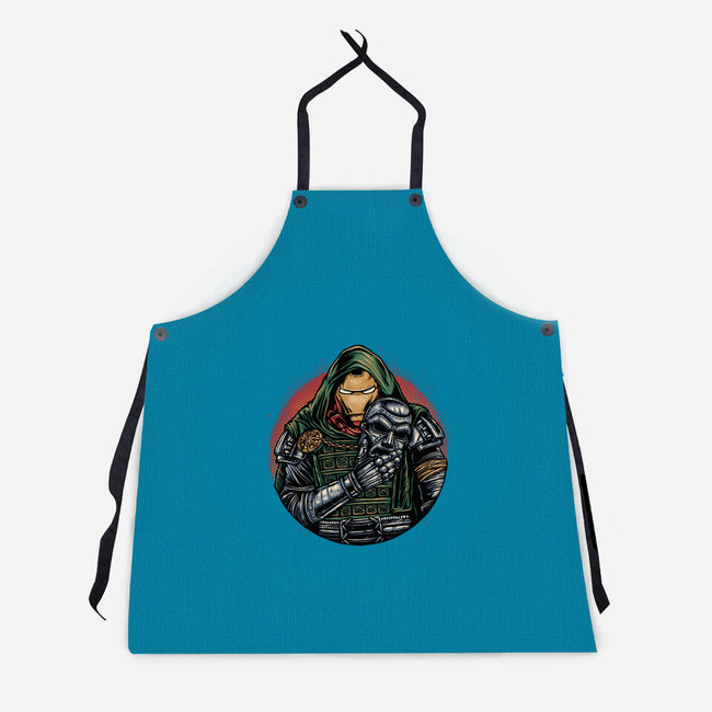 Iron Inside-Unisex-Kitchen-Apron-glitchygorilla