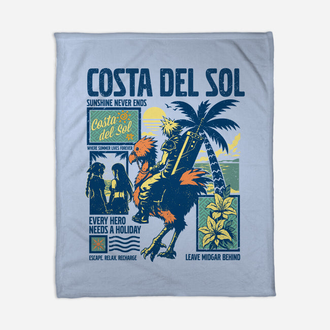 Welcome To Costa Del Sol-None-Fleece-Blanket-hypertwenty