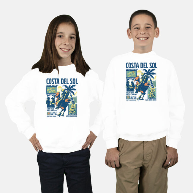 Welcome To Costa Del Sol-Youth-Crew Neck-Sweatshirt-hypertwenty