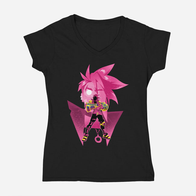 Vi 2XKO-Womens-V-Neck-Tee-hypertwenty