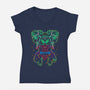 Smash Meets Swing-Womens-V-Neck-Tee-zybbhorn