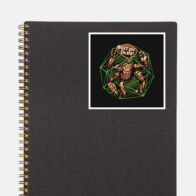 Fist My Bump-None-Glossy-Sticker-glitchygorilla