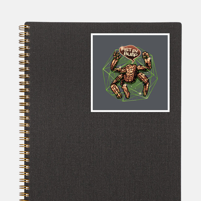 Fist My Bump-None-Glossy-Sticker-glitchygorilla