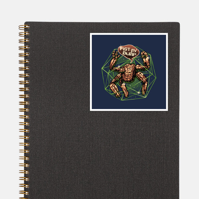 Fist My Bump-None-Glossy-Sticker-glitchygorilla
