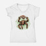 Fist My Bump-Womens-V-Neck-Tee-glitchygorilla