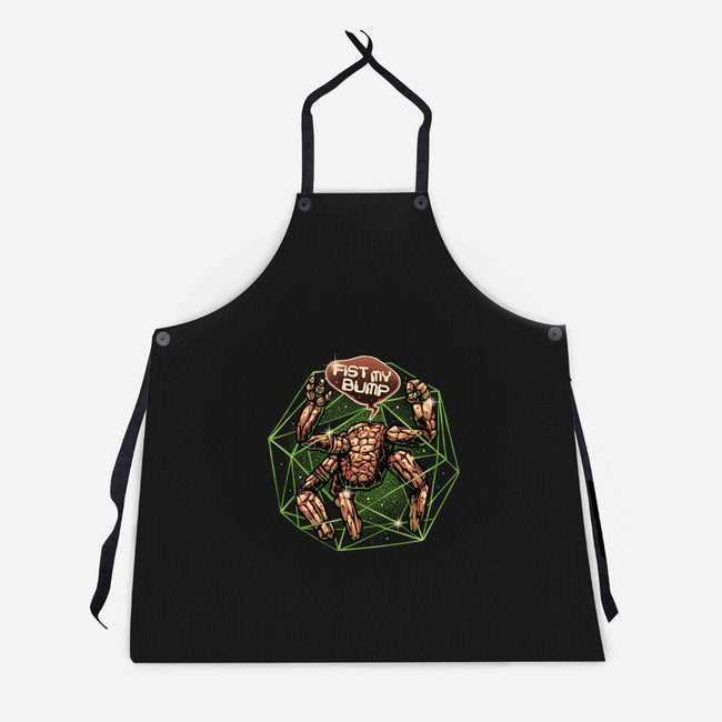 Fist My Bump-Unisex-Kitchen-Apron-glitchygorilla