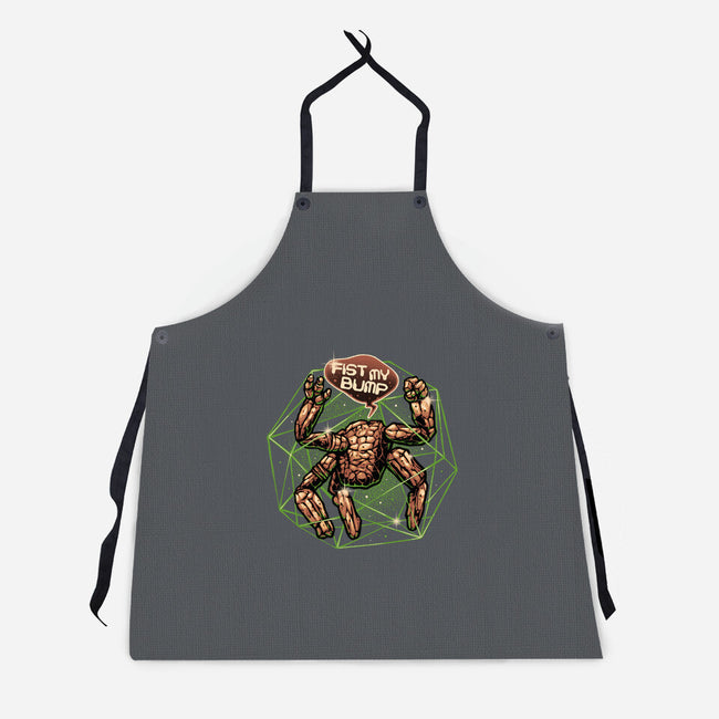 Fist My Bump-Unisex-Kitchen-Apron-glitchygorilla