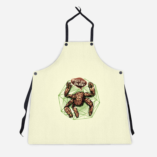 Fist My Bump-Unisex-Kitchen-Apron-glitchygorilla