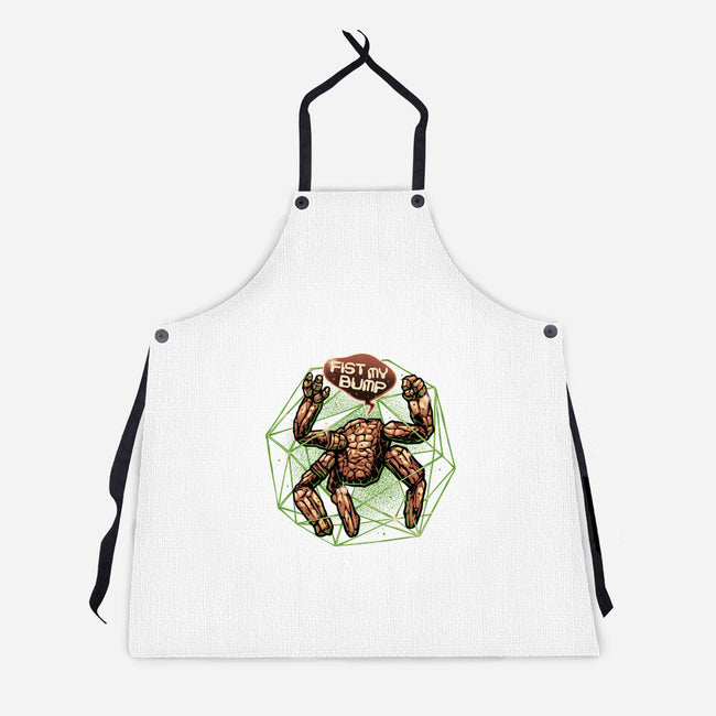 Fist My Bump-Unisex-Kitchen-Apron-glitchygorilla