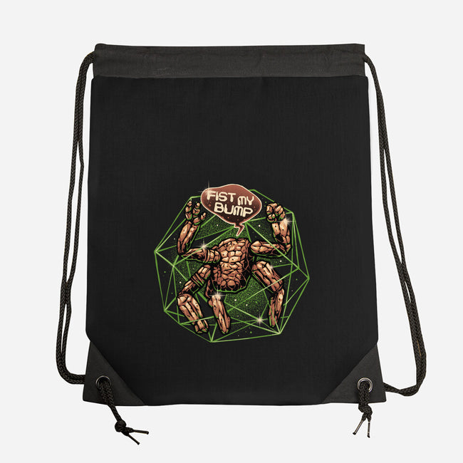 Fist My Bump-None-Drawstring-Bag-glitchygorilla