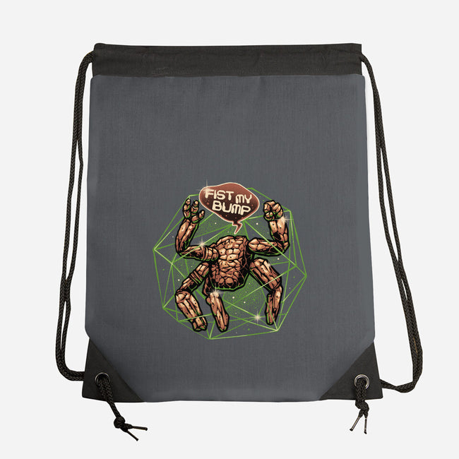 Fist My Bump-None-Drawstring-Bag-glitchygorilla