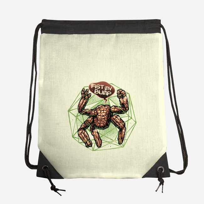 Fist My Bump-None-Drawstring-Bag-glitchygorilla