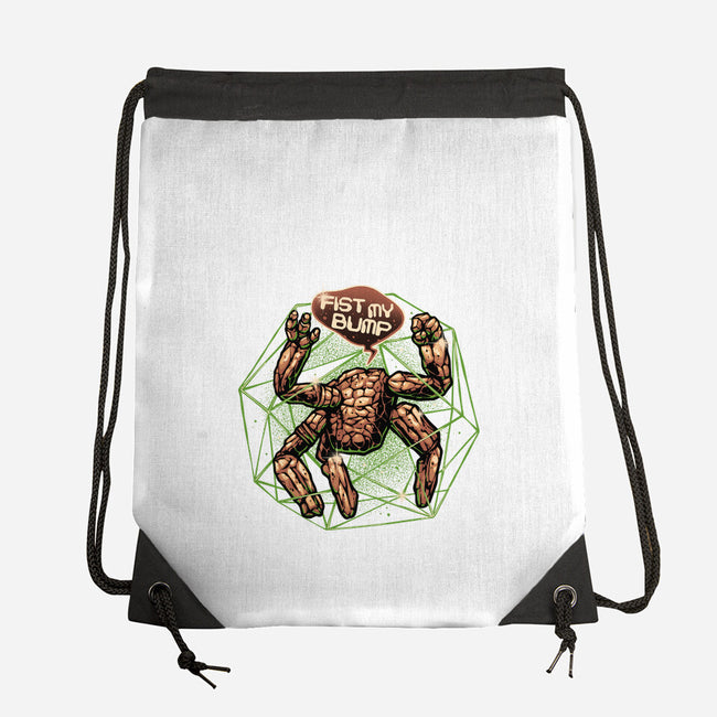 Fist My Bump-None-Drawstring-Bag-glitchygorilla