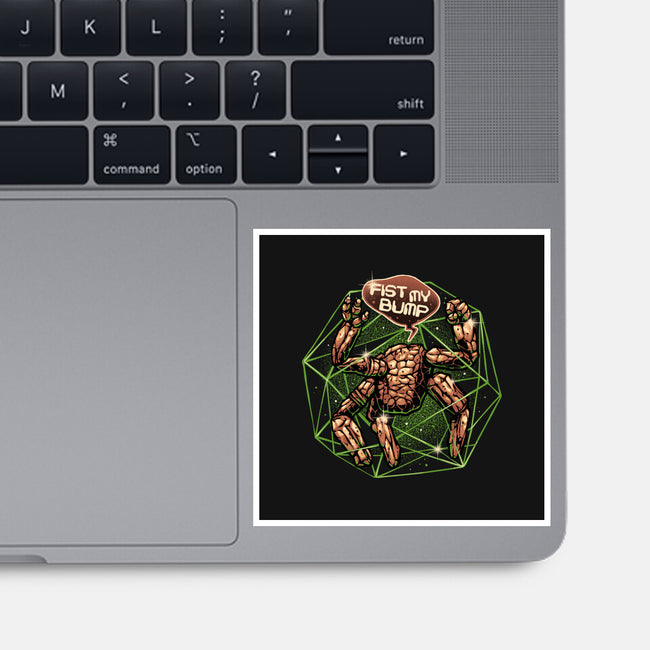 Fist My Bump-None-Glossy-Sticker-glitchygorilla